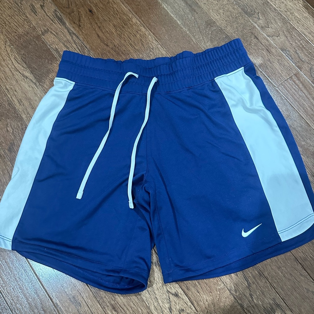 Nike woman’s  Athletic Shorts in Navy and White